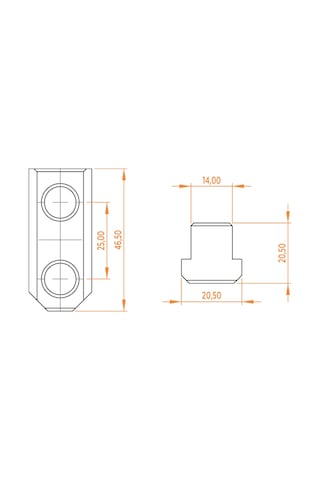 ETS 8-47-14 8” T Somun 3’lü Set