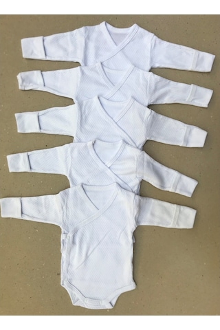 Özdemirlitekstil Bebelino Çıtçıtlı Badi Kruvaze (5 Li Paket) (456375083) Beyaz