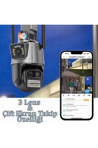 3 Lens Wi-fi Güvenlik Kamerası 1494886