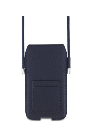 Lacoste Lisanslı Çapraz Vücut Askılı Pu Pike Desen 6.7 İnç'e Kadar Universal Kılıf Lacivert