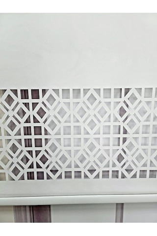 Stor Perde Desenli Lazer Kesim Kalın Kumaşlı Ml104 Beyaz
