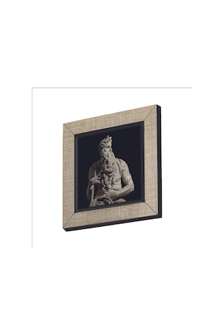 Musa'nın Hükmü Heykeli Heykeltıraş: Michelangelo Baskılı Mdf Magnet 7x7 342