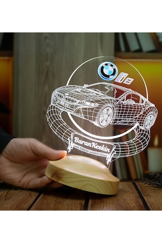 Bmw İ8 Tutkunlarına Özel 3d Kişiye Özel Led Lamba Bmw İ8 Araba Hediyesi - 2014 2020