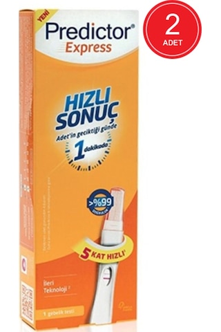Predictor Express Hızlı Sonuç Gebelik Testi 1 Test x 2 Paket