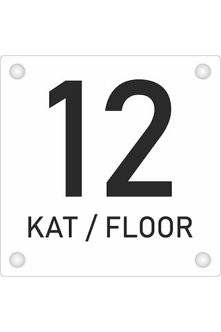 Kişiye Özel Apartman Site Rezidans Pvc Kat Levhası 15x15 Cm