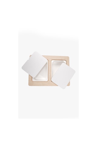 Montessori Çocuk Ahşap Oyun Etkinlik Çalışma Masası, 2 Saklama Alanlı Ahşap