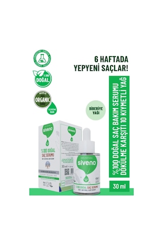 Siveno Biberiye Yağlı Dökülme Karşıtı Onarıcı 10 Mucizevi Yağdoğal Saç Bakım Serumu 30ml