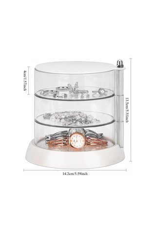 Saç Aksesuarları Düzenleyici Şeffaf 3 Katlı Akrilik Düzenleyici Kız Saç Tokası İçin Katmana Göre Sınıflandırarak Saklama Kutusu Saç Aksesuarları Bilezikler Yüzükler Bilezikler İçin Şeffaf