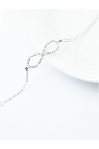 Brezza Lusso Jewelry Sade Sonsuzluk Model Classical Kadın Gümüş Bileklik