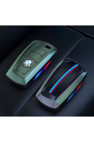 Bmw Anahtarlık Haki Yeşil Şık Tasarım Kumanda Kabı Bmw Keychain, Khaki Green, Stylish Design Remote Control Case