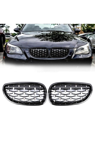 Bmw 5 Serisi E60 Diamond Ön Panjur Piano Black 2004-2009