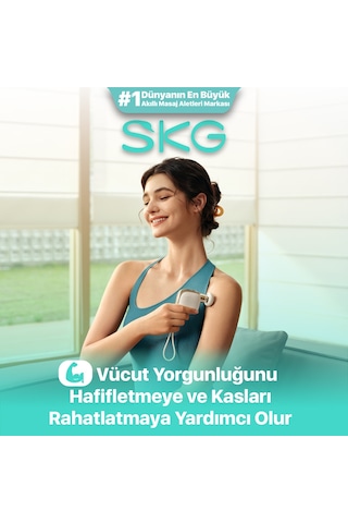 SKG FS300 Ultra Mini Masaj Tabancası Sessiz, Güçlü Titreşimli, Cep Boy, Taşınabilir, Şarjlı 2800 Rpm, 3 Başlıklı Altın
