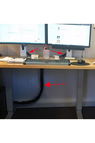 Kablo Gizleme Yönetim Sleevı Tv Bilgisayar Buzdolabı İçin Neopren Kablo Kapatıcı Kablo Gizleyici Koruyucu Fermuarlı Tasarım 100cm Diğer