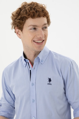 U.s. Polo Assn. Erkek Mavi Gömlek Desenli 50288312-vr036 Mavi