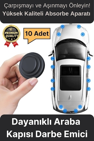 Yüksek Kalite Dayanıklı Çarpma Engelleyici Araba Oto Kapı Sesi Darbe Emici Absorbe Aparatı 10 Adet