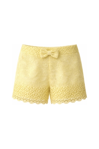 Esila Kids Kız Çocuk Şort Brode Sarı