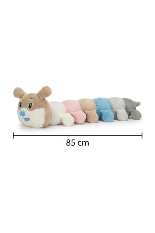 Peluş Tırtıl 85cm Sevimli Konforlu: Peluş Uyku Yastığı Ve Sarılma Arkadaşı Dekoratif Oyuncak Mavi