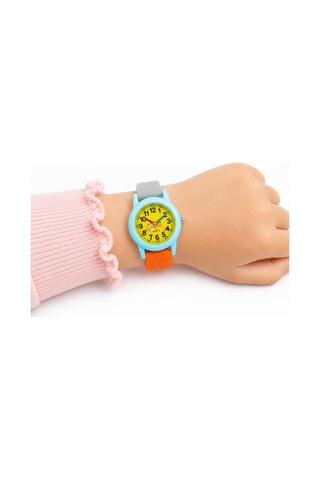 Dinozor Desenli Çocuk Kol Saati Unisex Analog Saati St-304411 Sarı