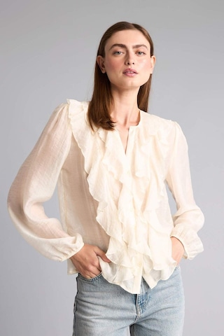 Defacto Regular Fıt Tencel Uzun Kollu Bluz I1931ax26auer144 Ekru-er144