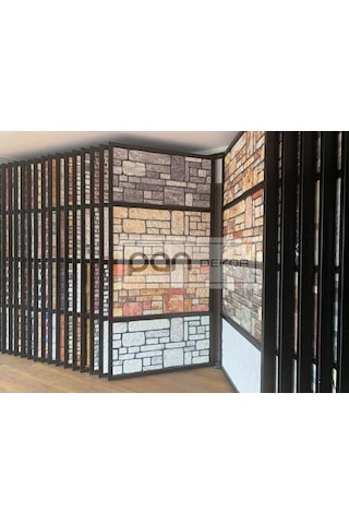 5 Adet X Karma Taş Desenli 3D Strafor Köpük Duvar Kaplama Paneli (446785887)