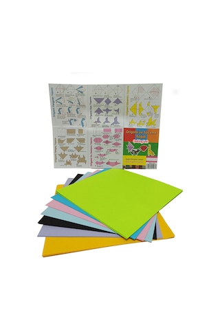 Origami Kağıdı, 20cm 100 Adet Çift Taraflı Karışık Renkli