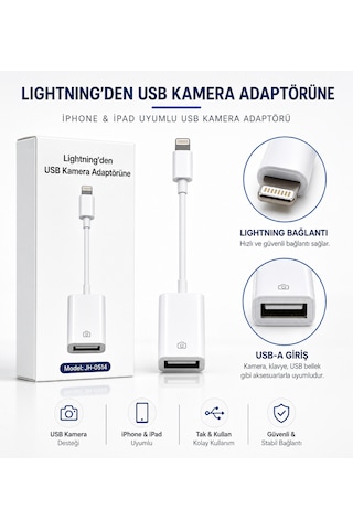 Lightning Usb-a Dönüştürücü Tak Çalıştır Adaptör