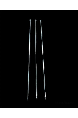 Burgulu Kuşbaşı Şişi - Metal - Kalın Kare - 50 Cm Diğer