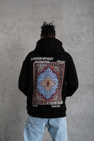 Vexor Erkek Kilim Desen Kapüşonlu - Siyah