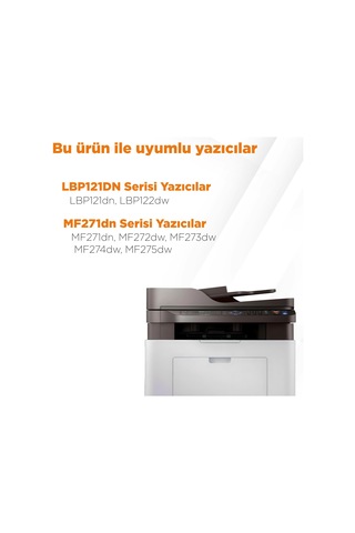 Canon Crg-071 Uyumlu Toner - Çipli 4'lü  Paket / Canon I-sensys Lbp121dn / Lbp122dw / Mf271dn / Mf272dw / Mf273dw / Mf274dw / Mf275dw