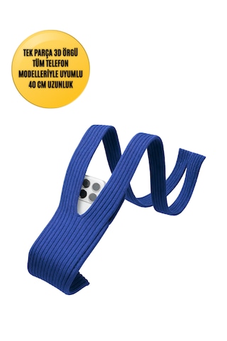 3d Örgü Phone Pocket Tüm Telefonlarla Uyumlu Telefon Askı Kılıfı 40 Cm Kılıf