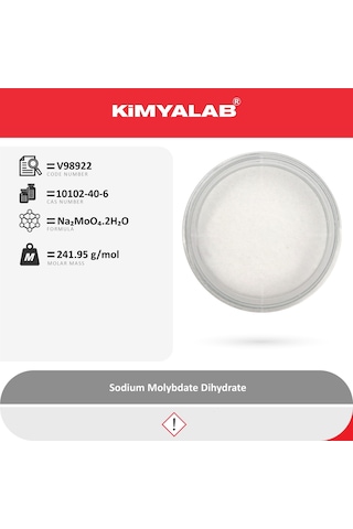 Kimyalab Sodyum Molibdat 250g - Sodium Molybdate Dihydrate