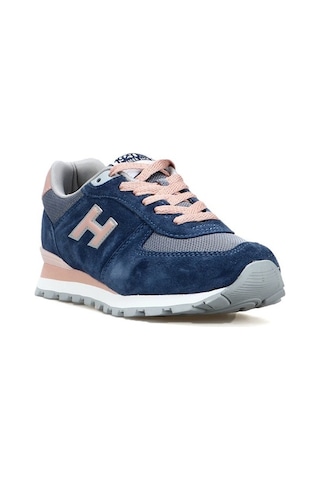 Hammer Jack Hakiki Deri Koyu Indigo-Pudra Kadın Spor Ayakkabı - 545251843