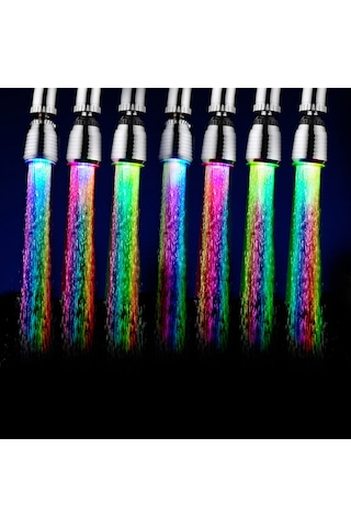 Konesam Led Vanada Kranı, Su Akışı İle Çalışır, Çok Renkli Işıklı Ve Sıcaklık Algılama Özelliği Rgb , Mutfak/banyo GÜMÜŞ