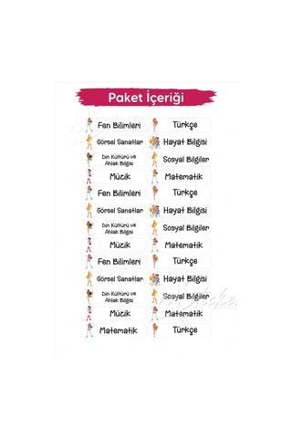 Okul Ders Etiketi Winx Temalı 26 Adet 8 Cm Okul Ders Etiketi Diğer