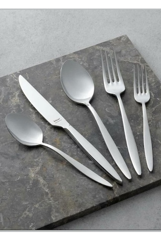 Hisar Mercury 84 Parça Çelik Çatal Kaşık Bıçak Seti - Gri