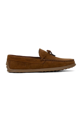 Elit Alf04s Erkek Hakiki Deri Loafer Ayakkabı Taba Taba