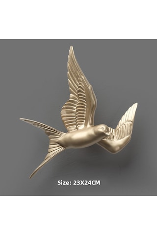 Yaozixa 3d立体kartal Gümüş Renkli Duvar Dekoru - Kuzey Avrupa Stili, Oturma Odası, Gardrop Ve Restoran İçin Zenginleştirici Sanat Eseri Diğer