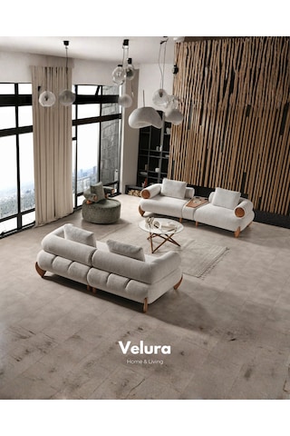 Soho 3+3+1+1 Koltuk Takımı & Oturma Grubu Ekru