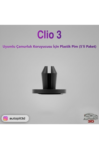 Renault Clıo 3 Uyumlu Çamurluk Koruyucu Plastik Pimi 5 Li Paket