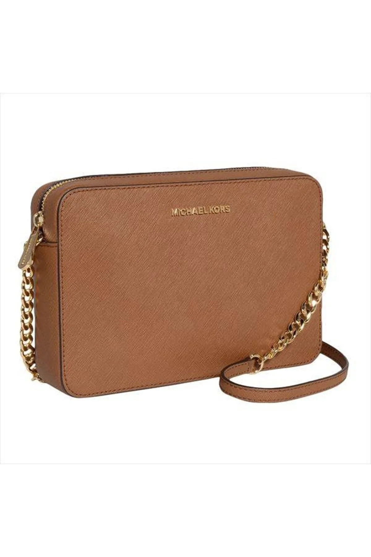 Michael Kors Kadın Jet Set Saffiano Deri Çapraz Omuz Çantası Mk-35t8gttc9l Taba