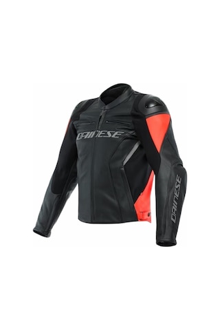 Dainese Daınese Ceket Racıng 4 Leather Jacket/black/fluo-red - 48