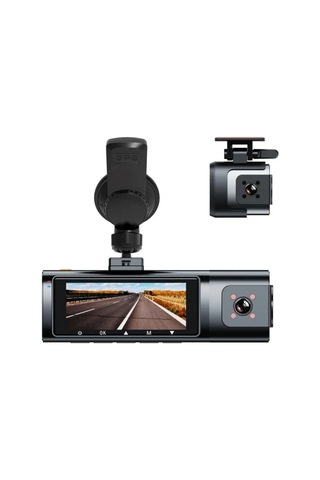 K17 Araç İçi Kamera Ekranlı 4k Uhd Ön-arka-iç Kamera Gece Görüş, Çift Lens Dashcam Kayıt - G6r