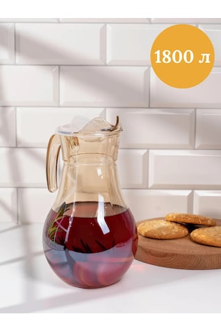 Purecrystal Cam Suluk Ve Meyve Suyu Sürahisi Kapaklı 281641218