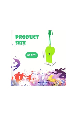 Willowhaven Koçlar İçin 50 Adet Karışık Renkli Yüksek Sesli Spor Düdük Seti