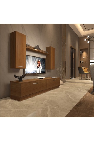 Decoraktiv Eko 5db Slm Std Tv Ünitesi Tv Sehpası Ceviz