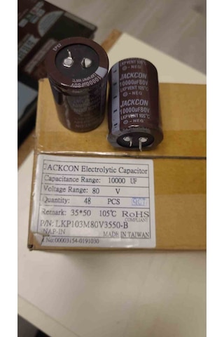 10000mf 80v 25x50 Jackson Elko Kondansatör 2 Adet