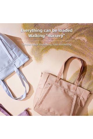 Reedark Insular 20l Nylon Çanta: Müm Anne Çantası, 9 Cep, Islak Çanta, Değişim Matı, Bebek Arabası Askısı, Su Geçirmez, Mor Mor