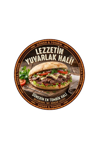 Tombik Et Döner Temalı Dönerciler Cafeler Restoranlar İçin Ahşap Duvar Kapı Dekoratif Süs Tablo 2