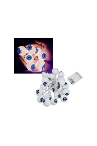 Lemestar Halloween Ghost Eye Led Işık Zinciri 3m 20led, Sabit+yanıp-sönen Mod, İç/harici Korkunç Parti Dekorasyonu, Pil İle Çalışır Pil Dahil Değil Diğer