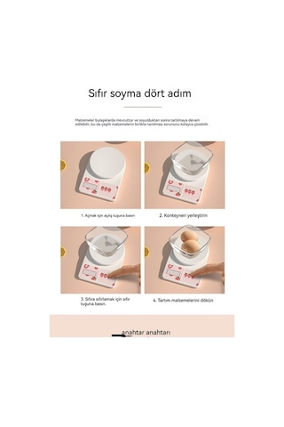 Dancemonkey Pratik Ev Mutfak Terazisi - Pembe Pembe